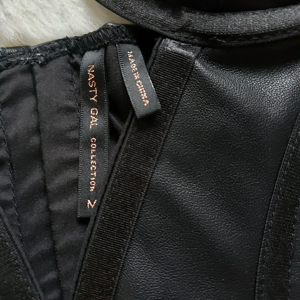 Nasty Gal Leather Bustier Corset Top - Picture 8 of 9